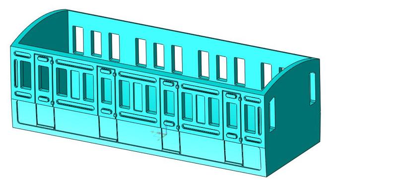 Annie and clarabell body and roof for 100 125 and 150 mm carriage