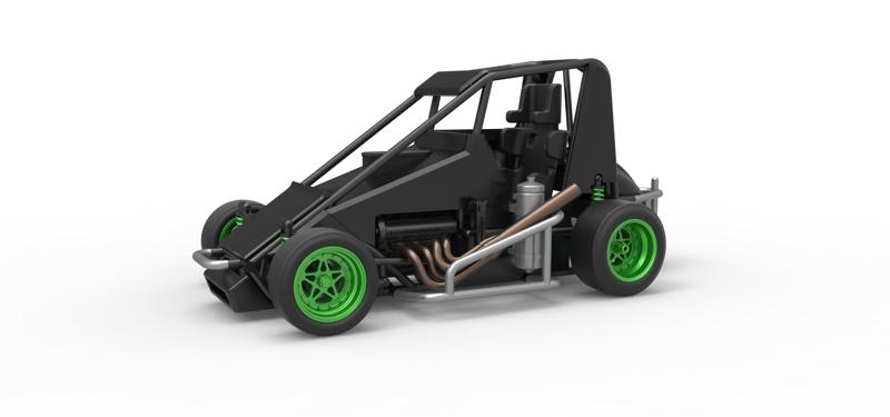 Diecast Pavement Midget car Scale 1:25