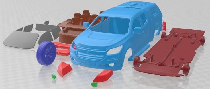 Holden Colorado SpaceCab Divisional Van 2018 V2 Printable Car