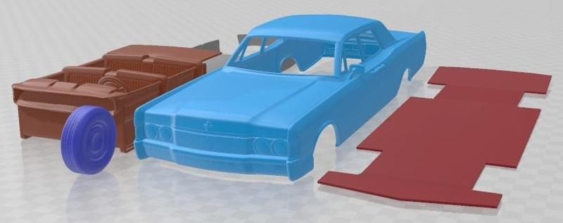 Lincoln Continental Sedan 1968 Printable Car