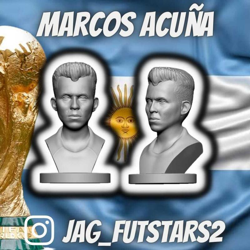 Argentina 2022 - Marcos Acuna - Soccer Bust
