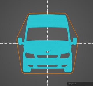 Ford Transit Van Turneo 2000-2006 L2H3 L3H3 key silhouette