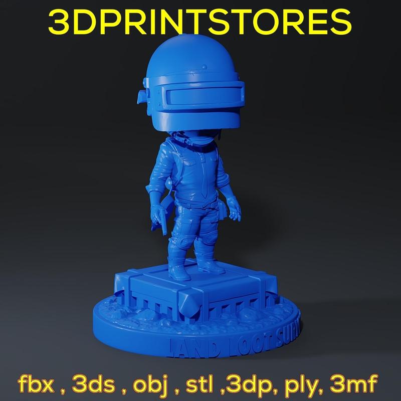 Pubg Bobblehead 3d print ready