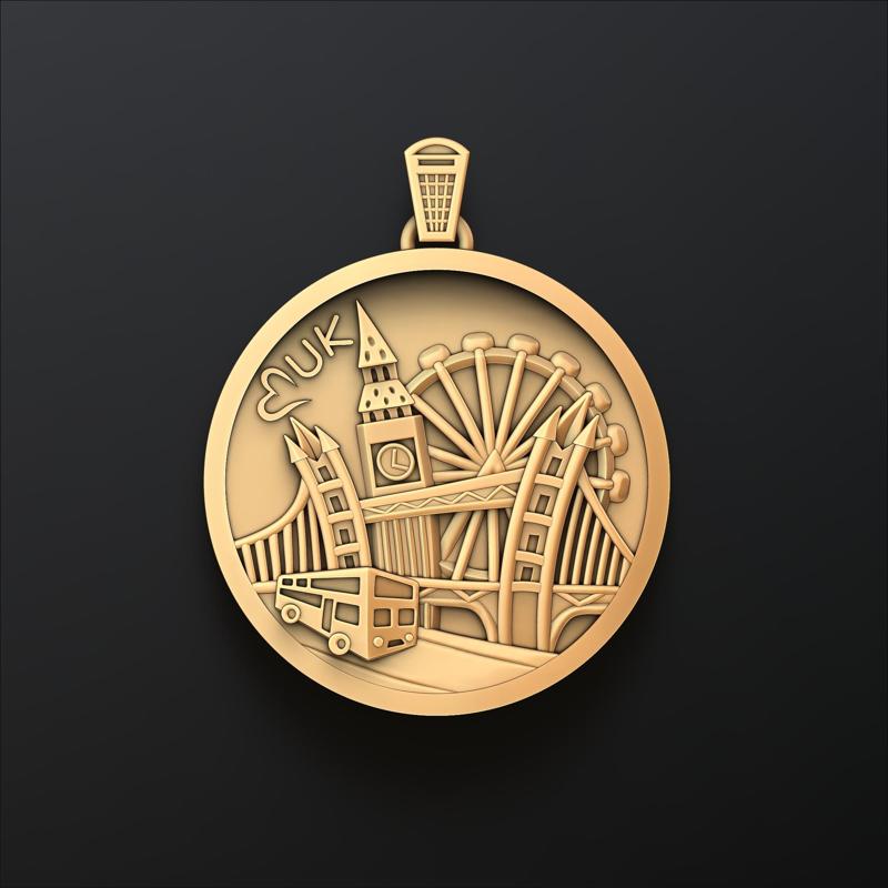 England Uk Pendant 3D print model