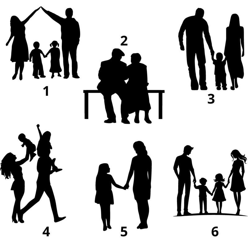 Family Silhouette Wall Decoration #1