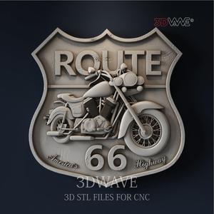ROUTE 66 3d stl files for CNC