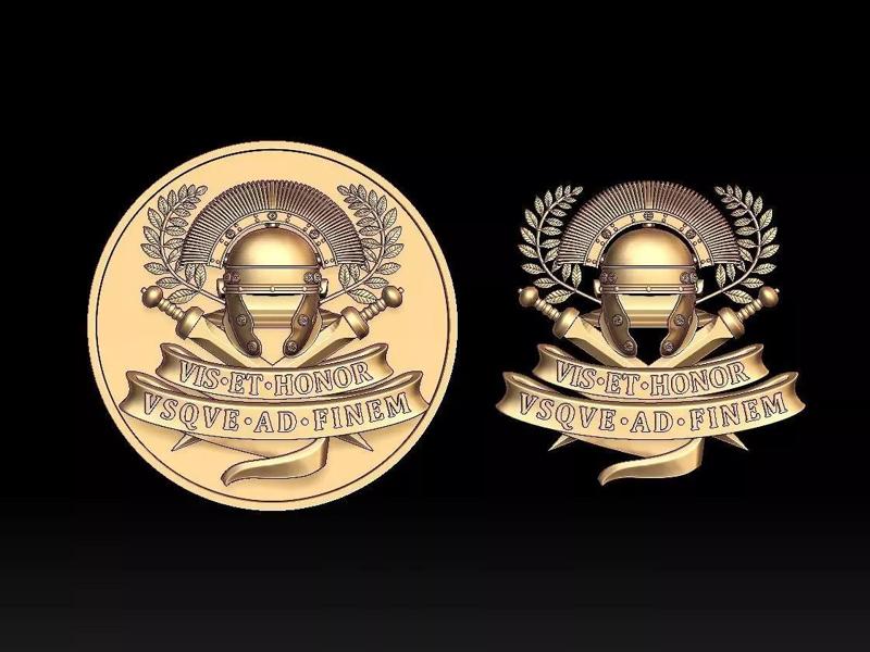 Centurion Roman Helmet and  Gladius vis et honor vsqve ad finem