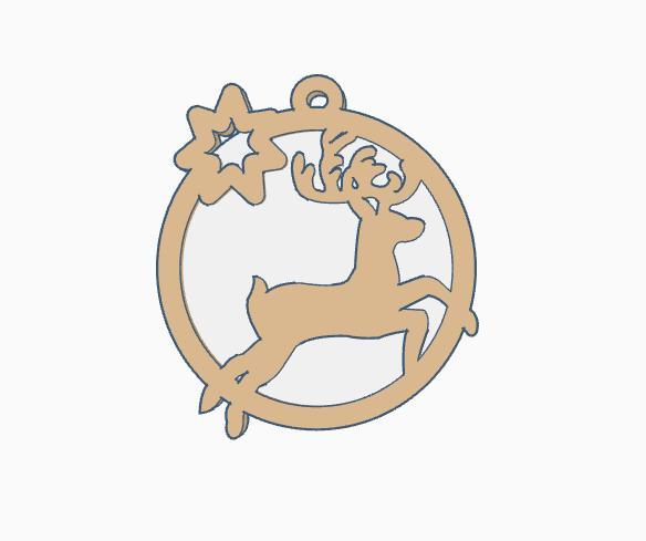 christmas deer ornament