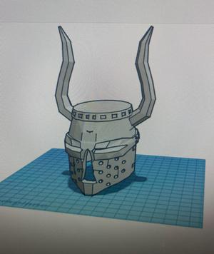 Teutonic Knight Helmet with skinny horns