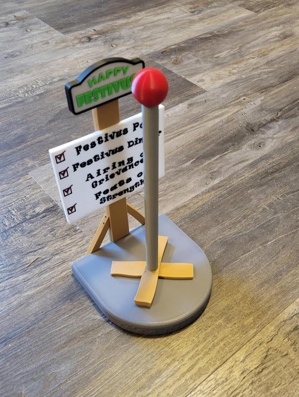 Festivus pole, with stand and rules!