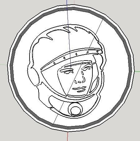 Gagarin cookie cutter