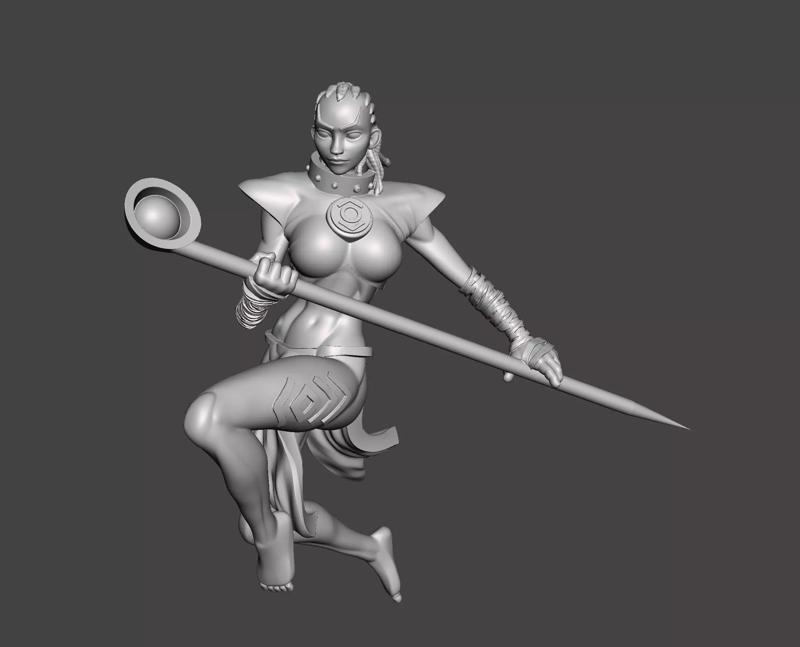 indigo 3d model with base ready for 3d printing STL