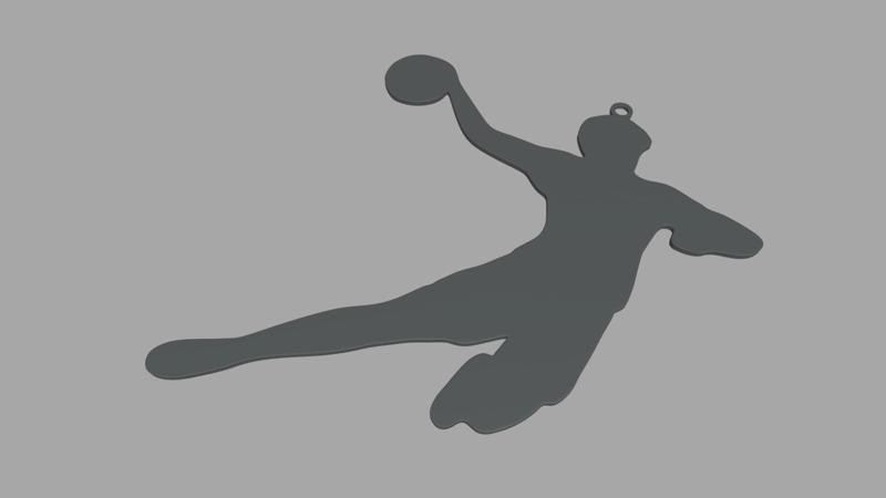 Handball Key Ring // Design 01