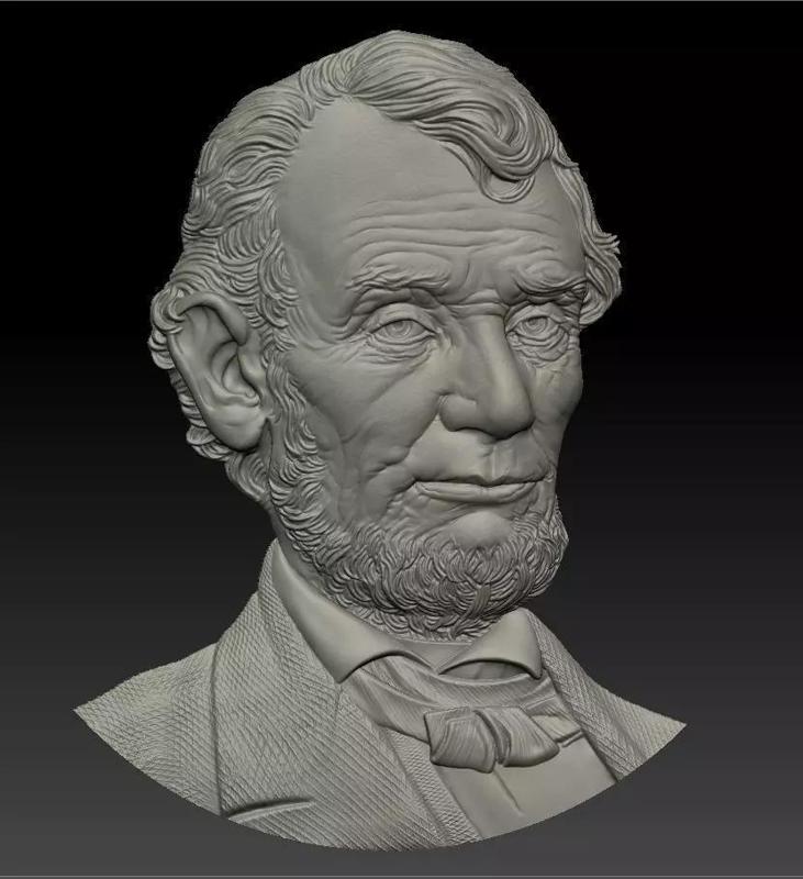 Abraham Lincoln - portrait - relief -2022