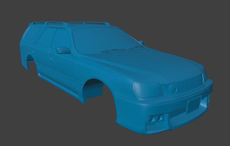 RC CAR 1996 STAGEA NISSAN SKYLINE 1/10 3D PRINT STL