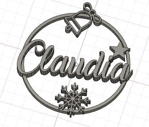 Claudia Christmas ornament