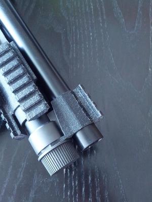 Picatinny rail front sight base for Tokyo Marui M870 Breacher airsoft shotgun