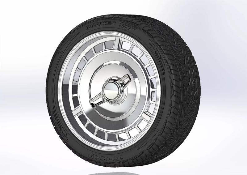 Custom wheels Schott BelAir 22inch for scale model