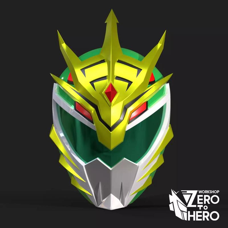 Power Ranger Drakkon Green Ranger Helmet