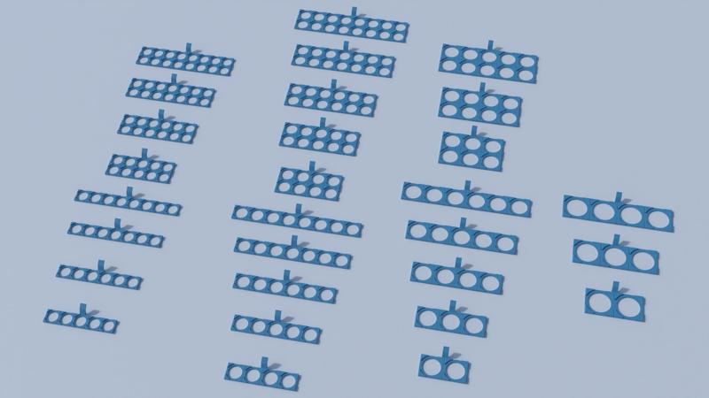 Movement Tray Set Adapter with Handle Round to Square