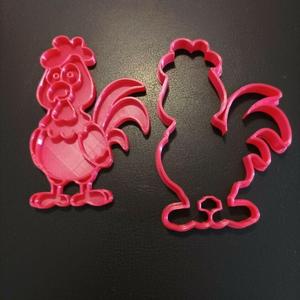 Cortador de galletas gallina con sello cookie cutter