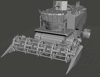 Bitume/Gaslands Combine Harvester post-apocalyptic