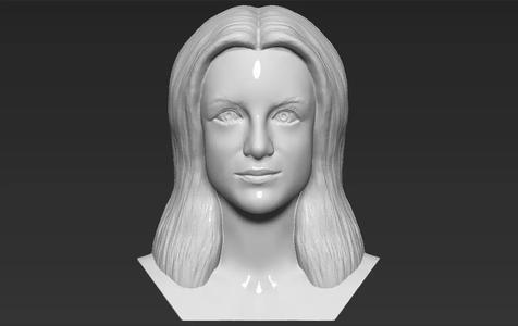 Britney Spears bust 3D printing ready stl obj formats