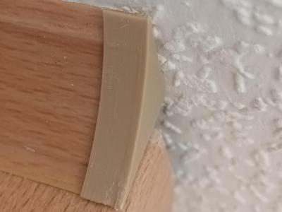 End cap for kitchen trim strip 