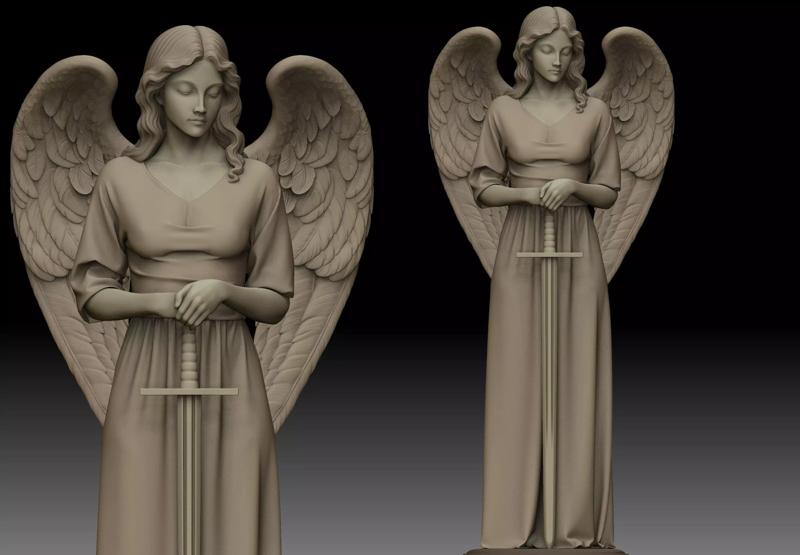 Angel Statue with Sword