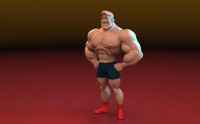 Bodybuilder Caricature