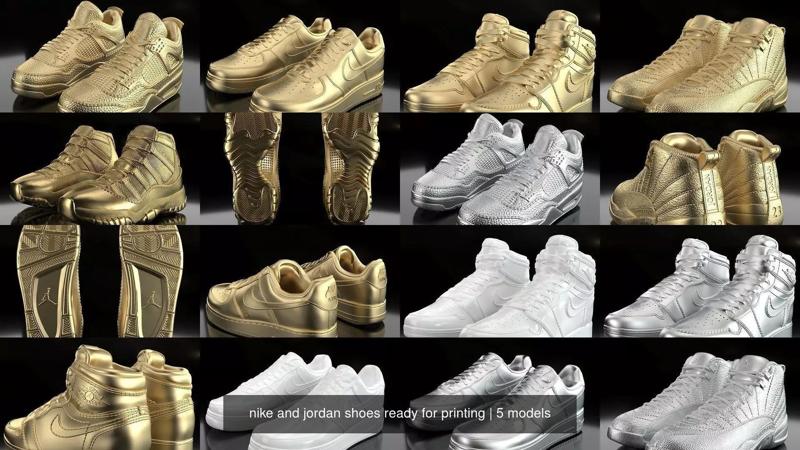 nike and jordan shoes ready for printing 3D Model Collection