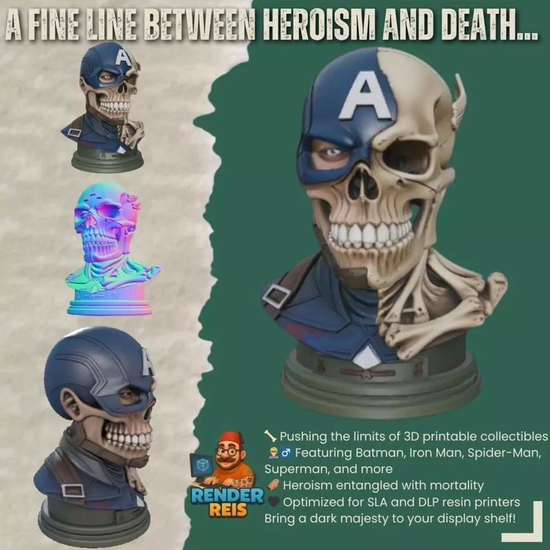 Captain America Zombie Bust