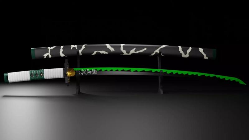 Sanemi Shinazugawa Nichirin Blade Katana Demon Slayer