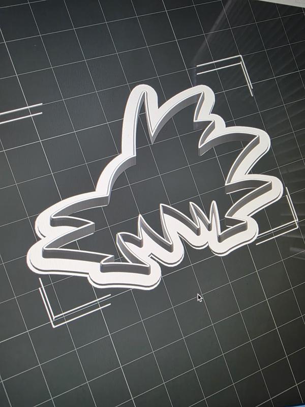 Goku hair cookie cutter