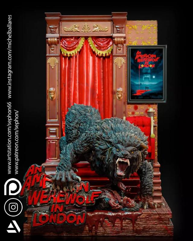 AN AMERICAN WEREWOLF IN LONDON      VICTIM DIORAMA