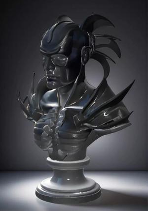 Black Talon Bust 3D Model - STL Printable Marvel Character