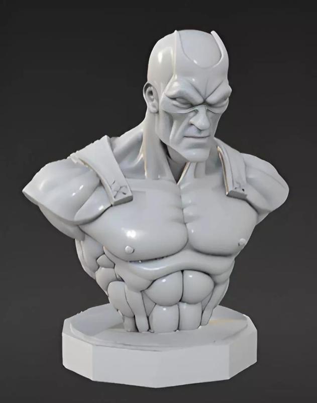 Black Bolt Bust 3D Model - STL Printable Marvel Character