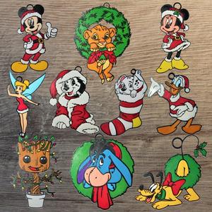 Pack of 10 Disney Christmas ornaments