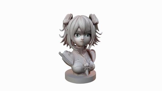girl anime sculpture bust figure
