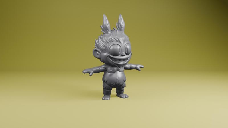 Funny Monster Figurine – 3D Printable Cute & Creepy Character Model V2