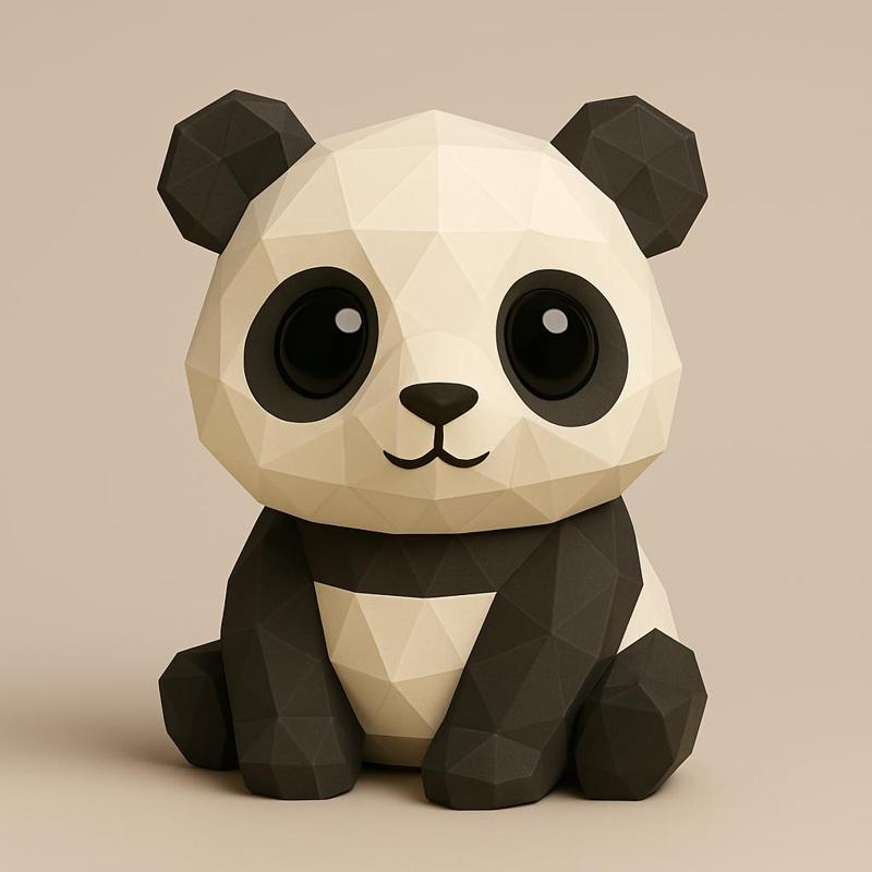 Chubby Polygonal Panda