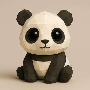 Chubby Polygonal Panda