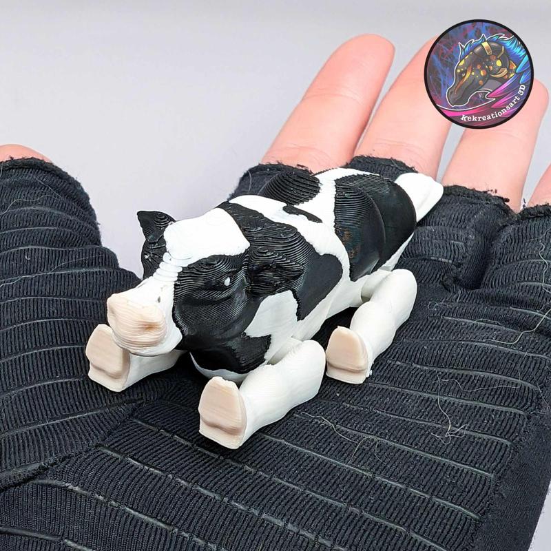 Baby Flexi Cow Keychain