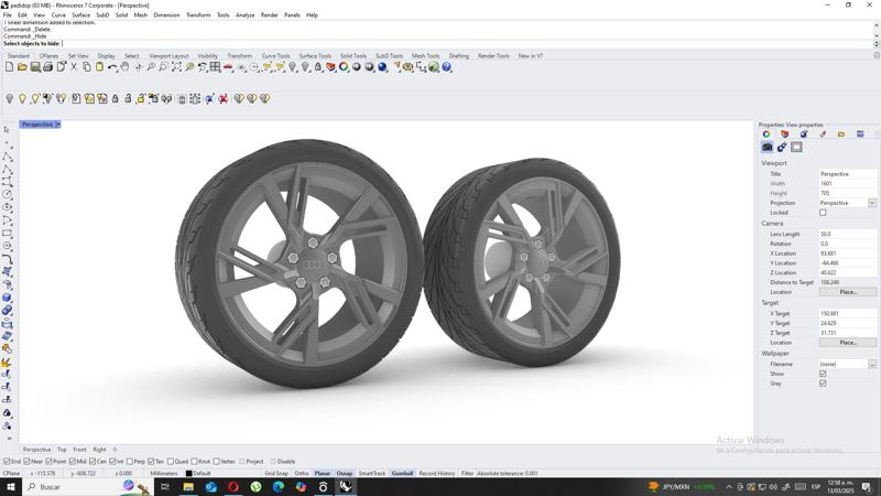 Wheel RS3 audi 19 inch 1/18
