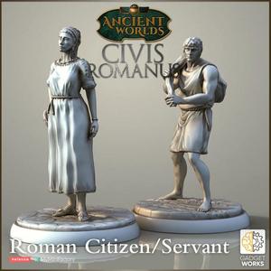 Roman Citizens - Rich Woman and Servant
