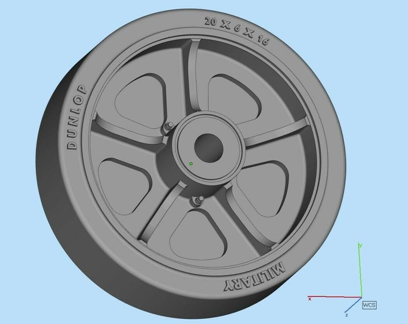 1/16 EARLY BLANKED SPOOKE DRIVE WHEEL FOR CLASSY HOBBY M5A1 STUART