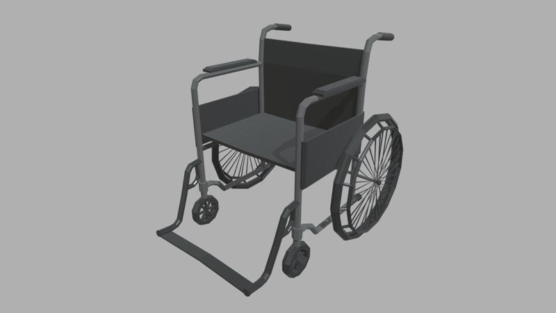 Low Poly Wheelchair // Design 01