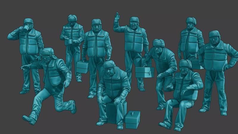 Actual Male Truck Driver AMTD Pack1 3D Model Collection