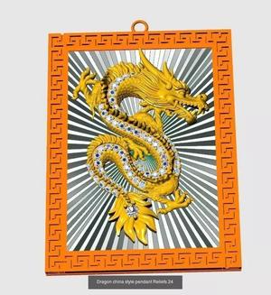 Collection combo 3 models  Dragon china style pendant Reliefs