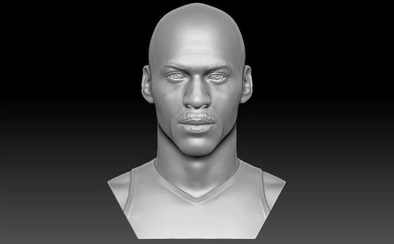 Michael Jordan bust for 3D printing